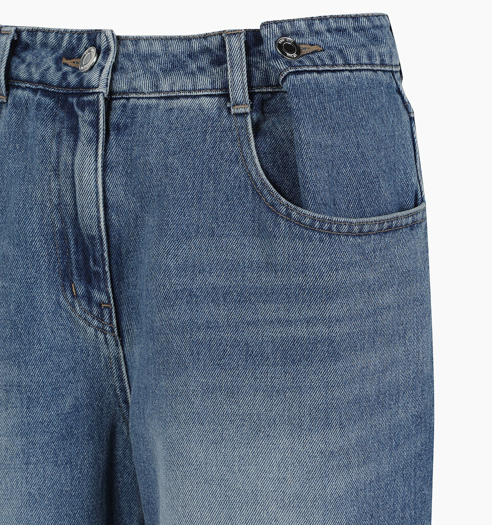 Blue frayed jeans  - sisley k jeans regular - Blue | Sisley K image number 3
